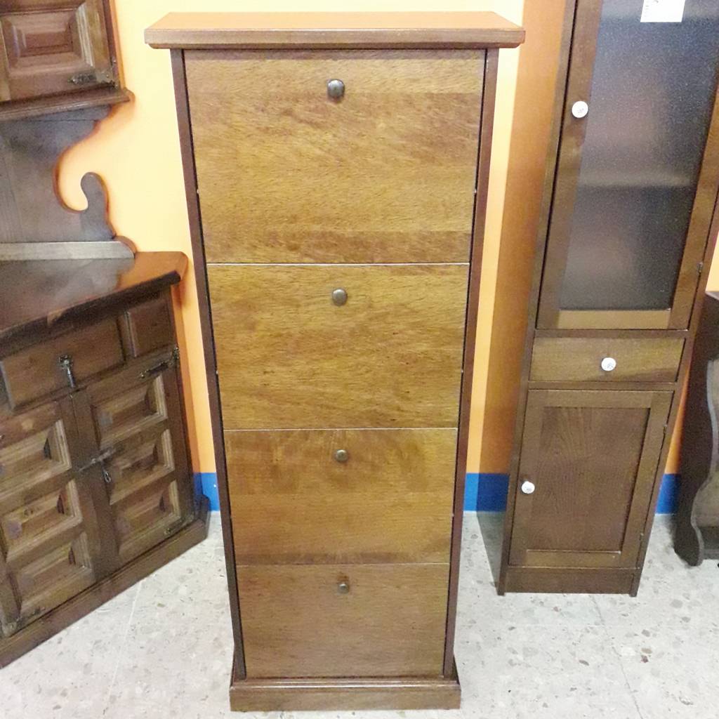 Scarpiera Legno Noce 53x23x140 Cm 