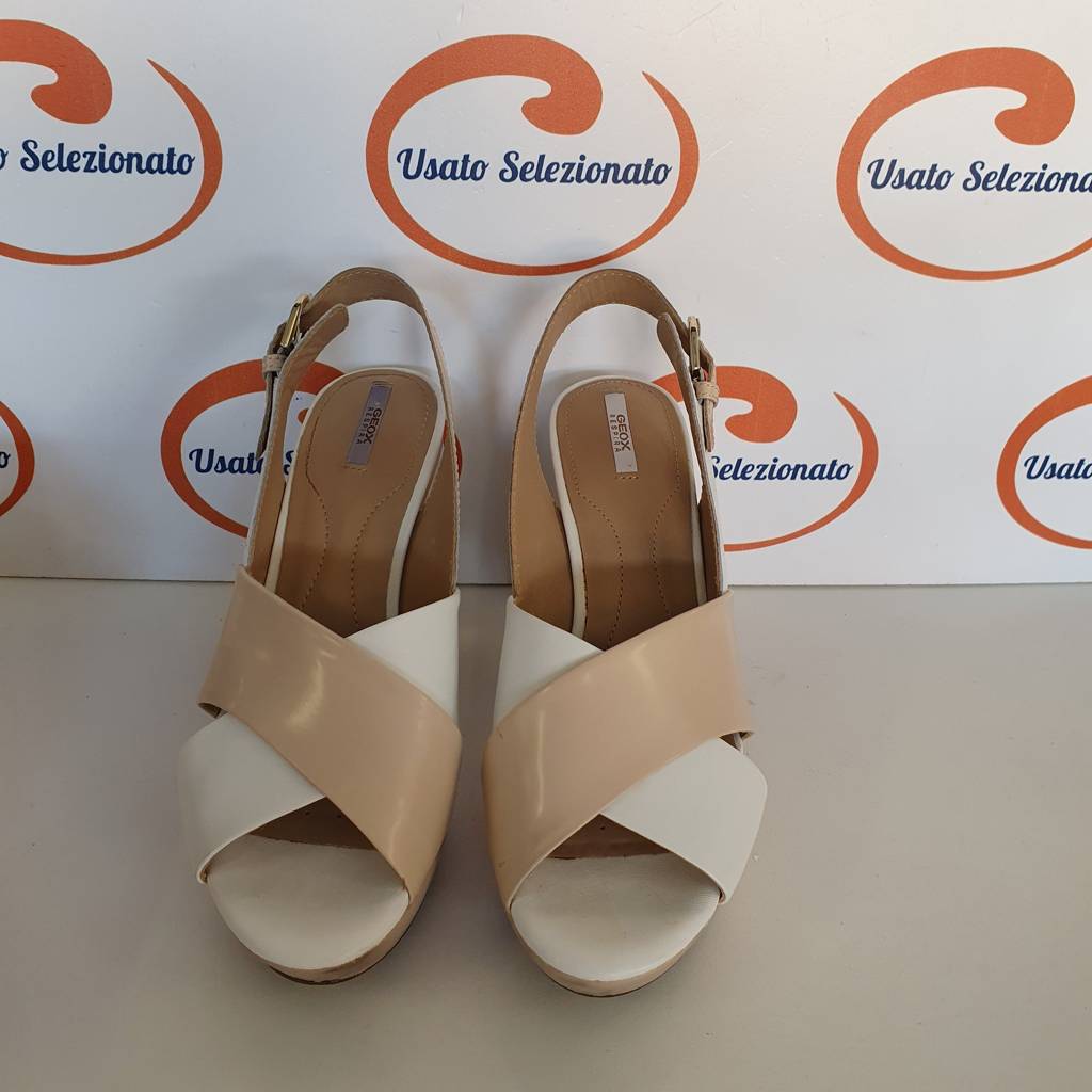 Sandali Geox Nude Bianco D/38