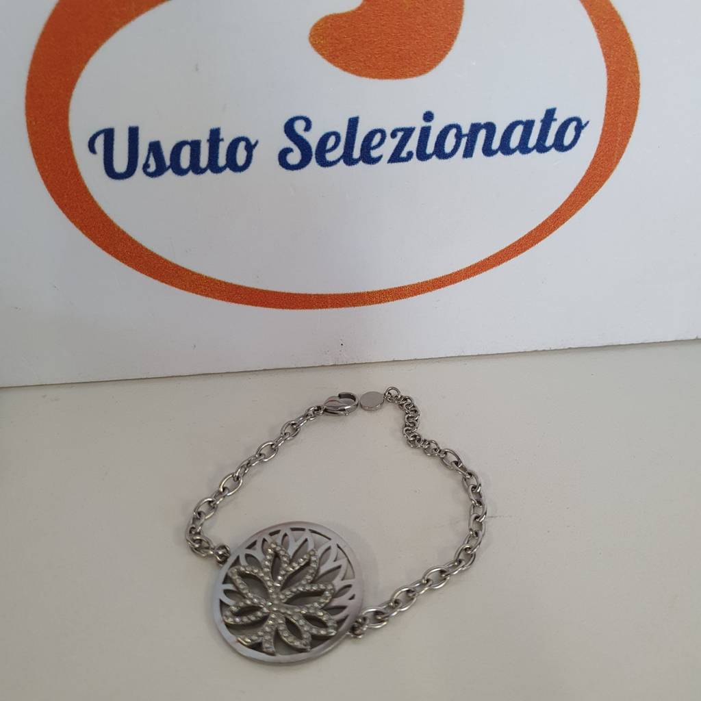 Bracciale Acciaio Albero Della Vita Strass