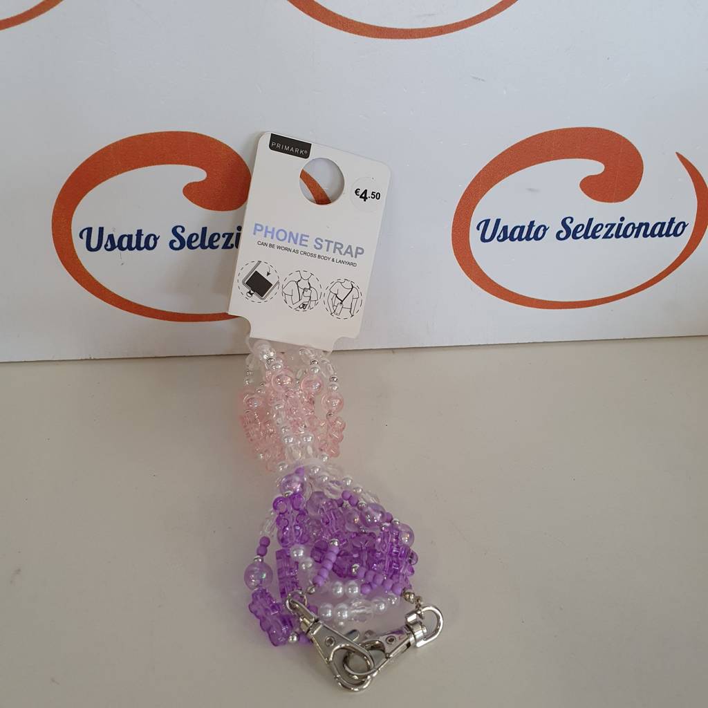 Cordino Per Telefono Perline Viola