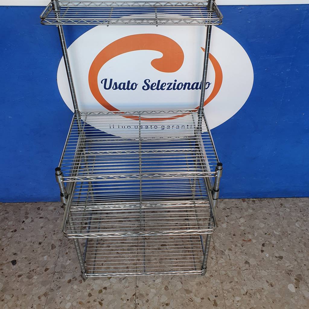 Carrello Porta Pc Acciaio60x45x125 Cm