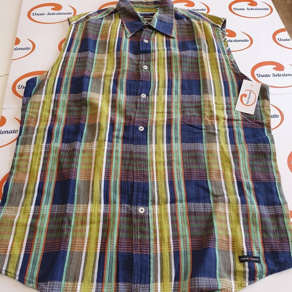 Camicia Smanicata Quadretti U/XL