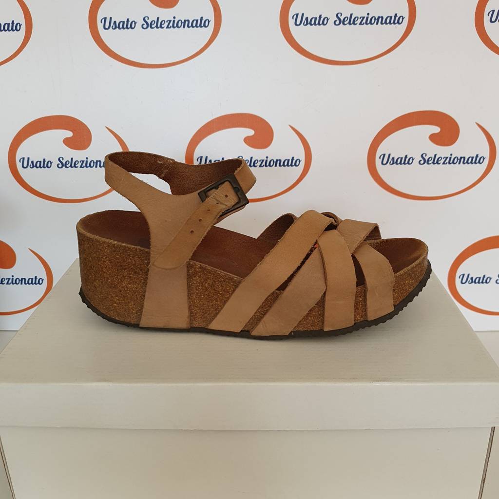 Sandali Zeppa Cinturini Beige D/39