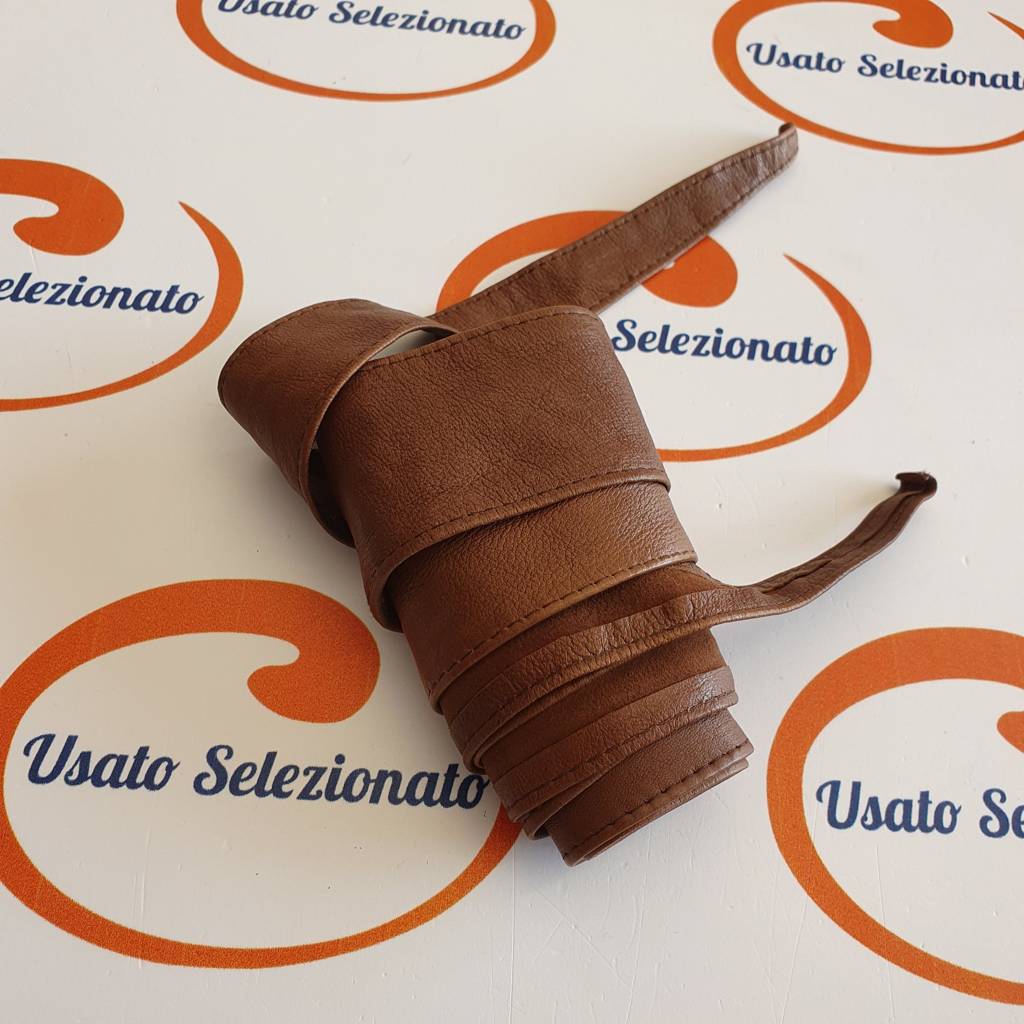 Cinta A Fascia Pelle Marrone