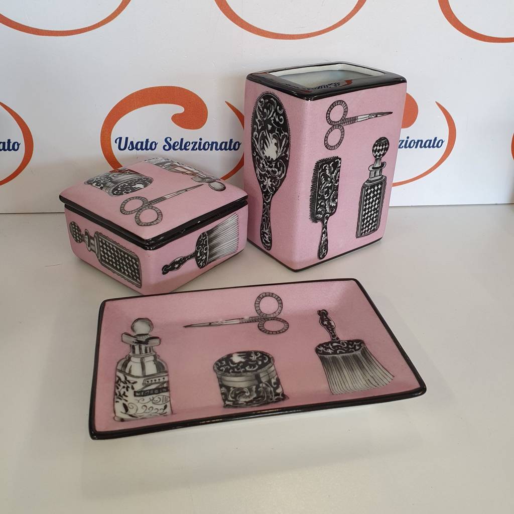 Set Da Bagno Porcellana Fatta A Mano 3 Pz