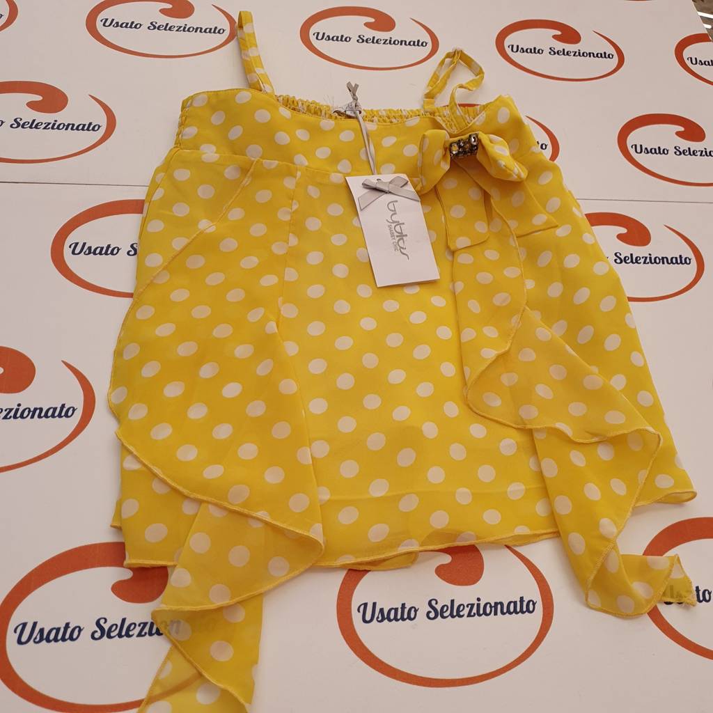 Top Bretelle Byblos Giallo/Pois 8 A