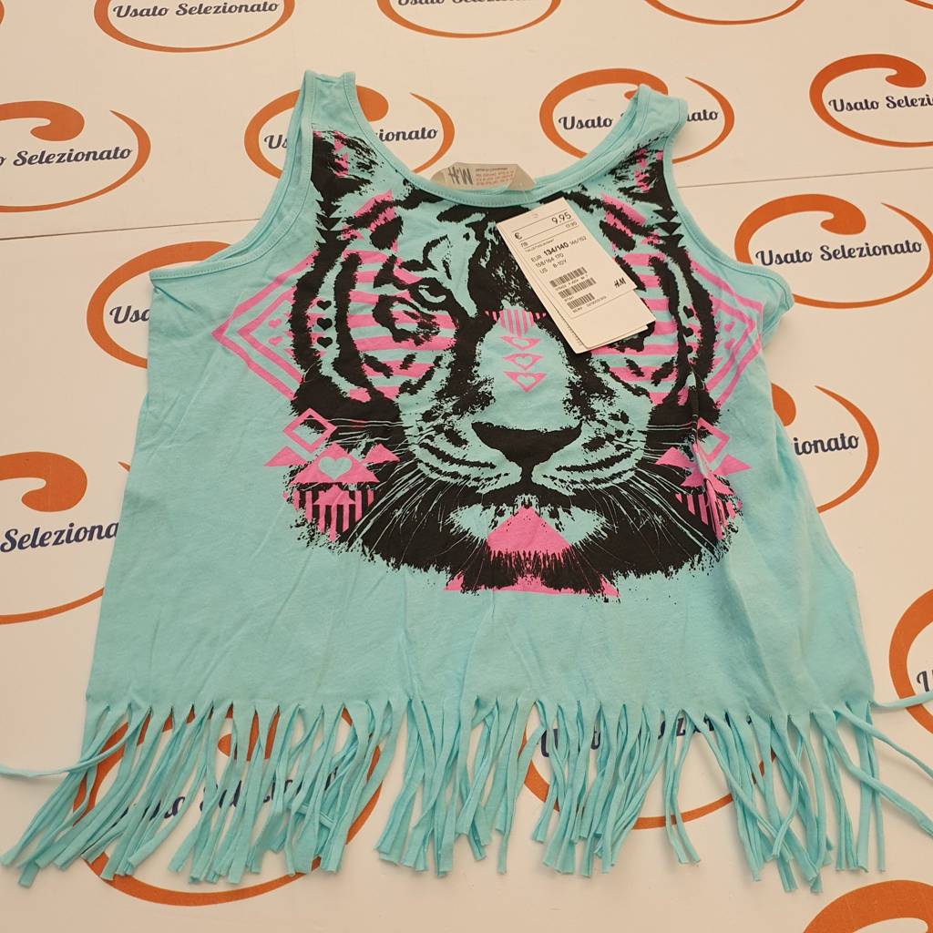 Canottiera H&M Turchese Tigre 8 A