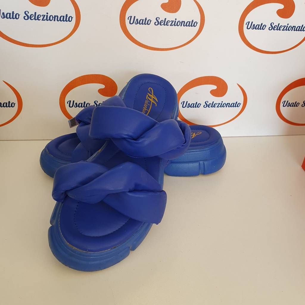 Sabot Blu Intrecciato D/37