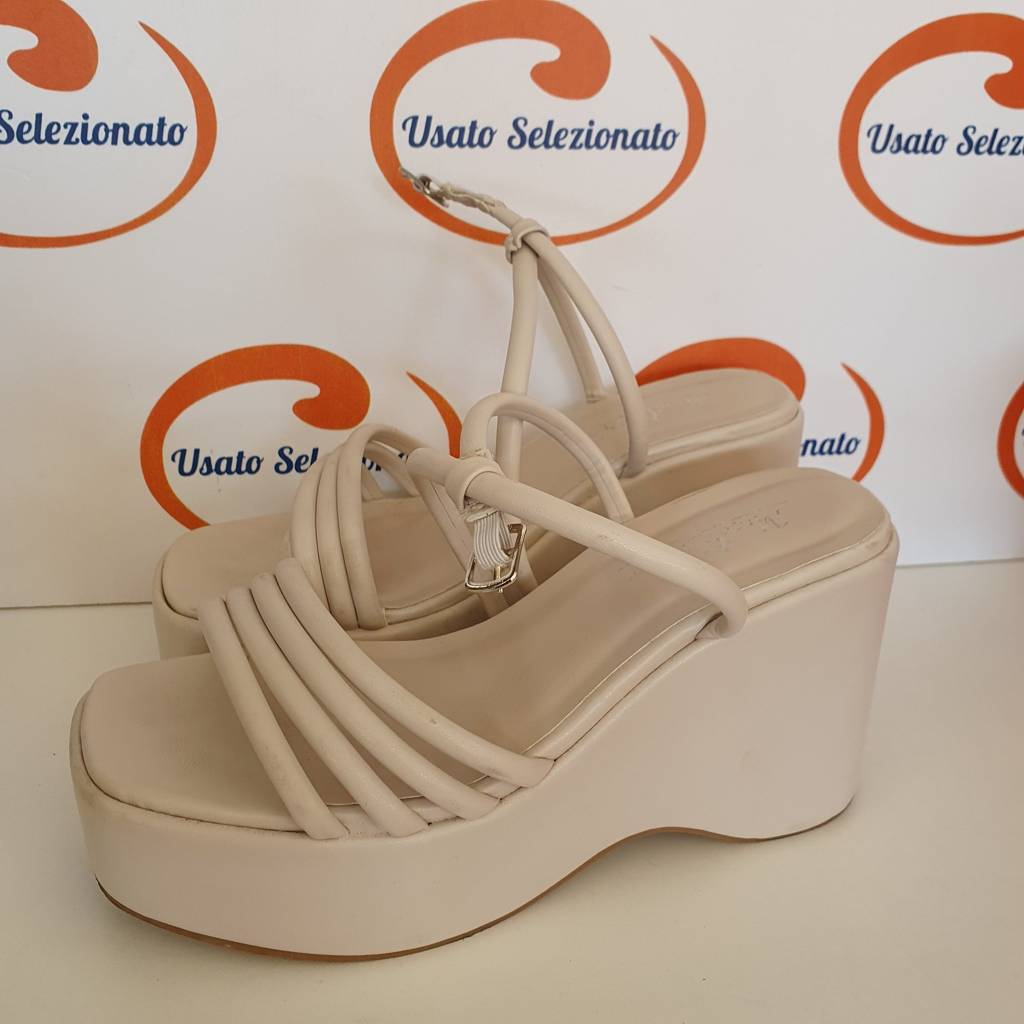 Sandali Zeppa Cinturini Beige D/37