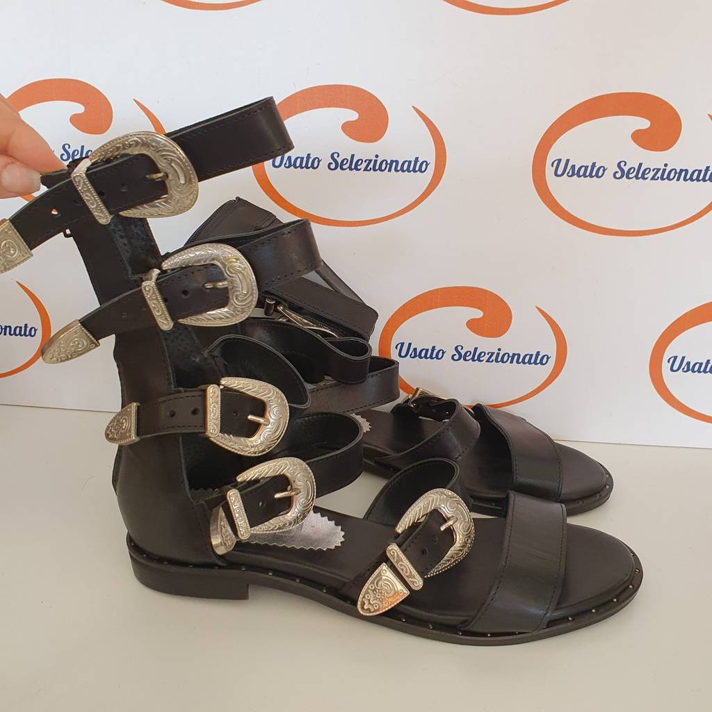 Sandali Citarelli Cinturini Pelle Nera D/39