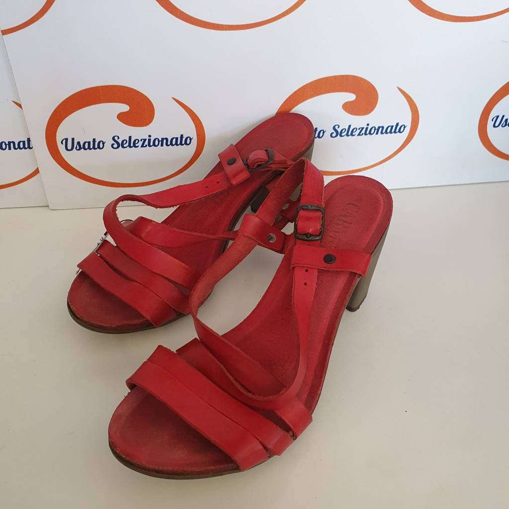 Sandali Pelle Rossa D/38