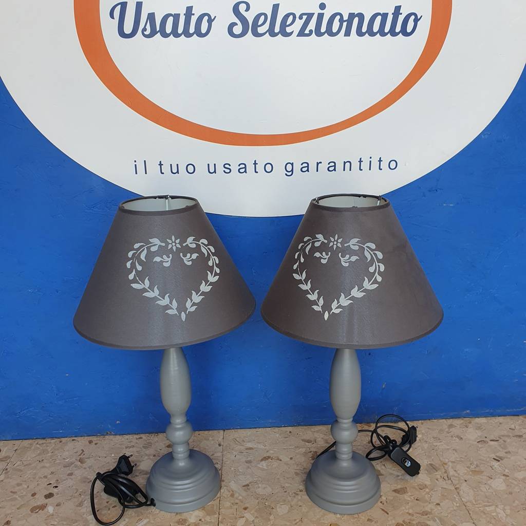 Coppia Lampada Da Comodino H 50 Cm