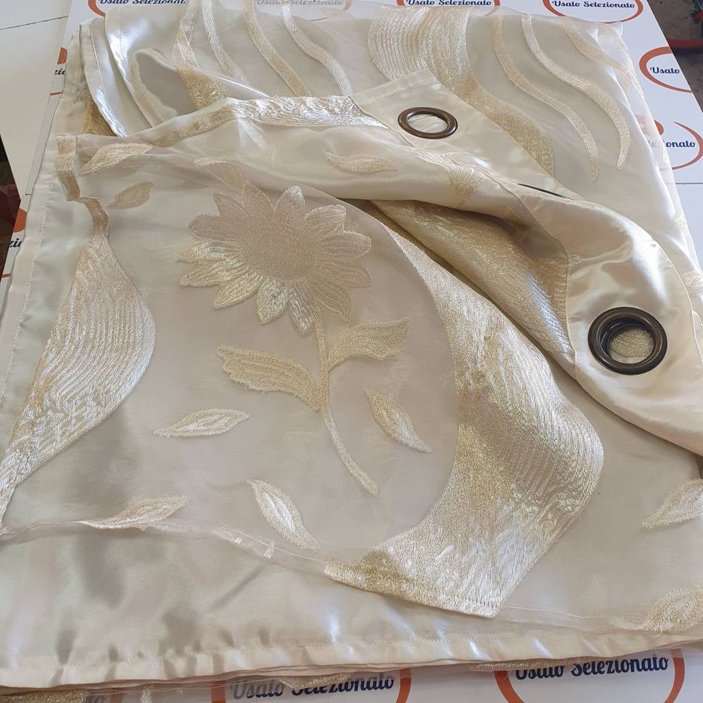 Tenda Doppia Dorata Con Anelli 200x 260 Cm 
