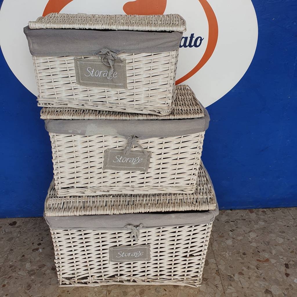 Set 4 Contenitori Vimini 32x50x30,