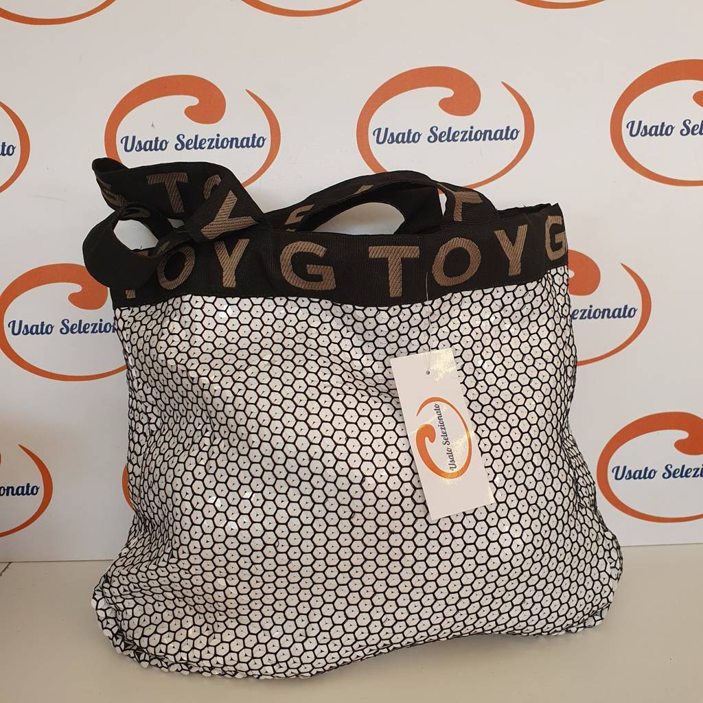 Borsa Toy G Paillettes Buanco Nero 