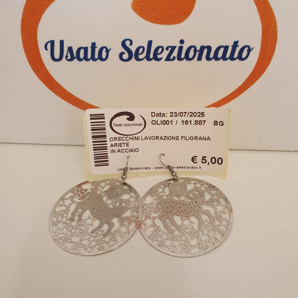 Orecchini Lavorazione Filigrana Ariete
