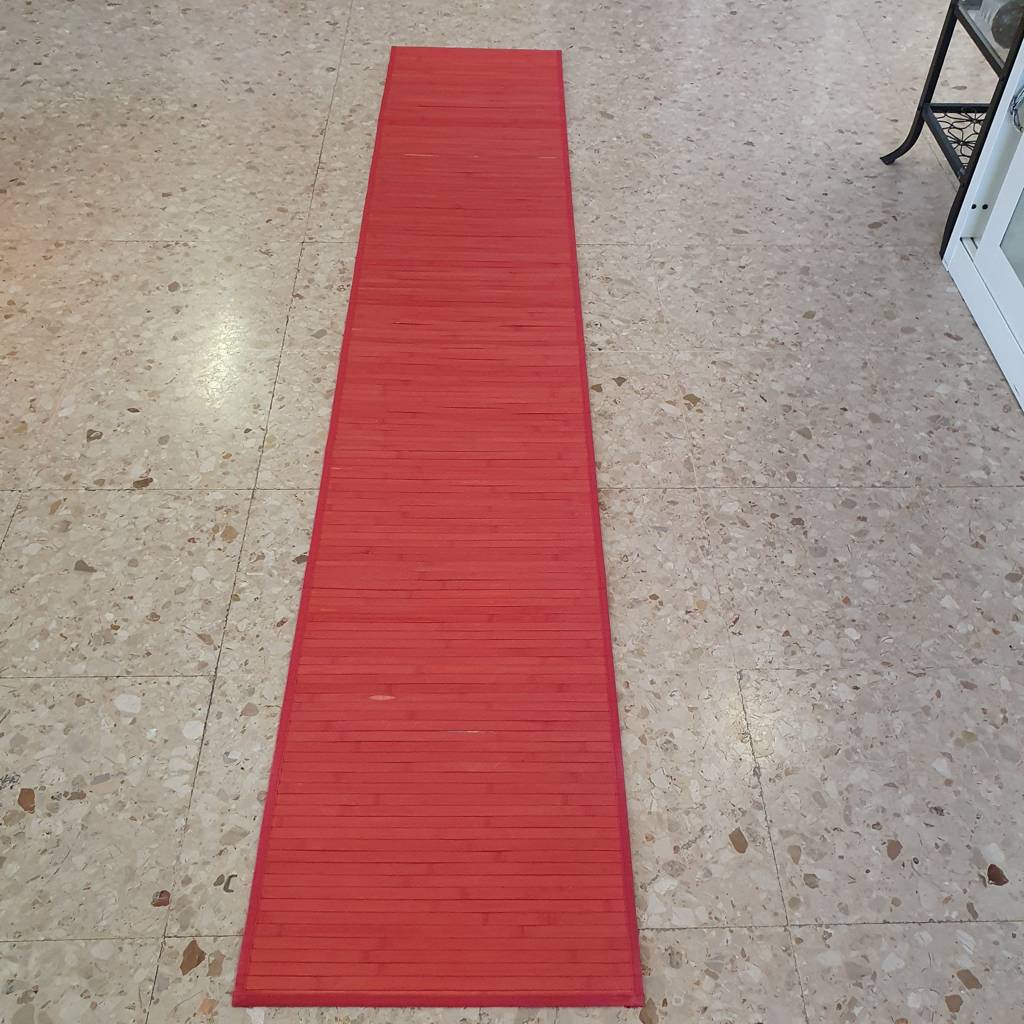 Tappeto Bamboo Rosso 50x270 Cm