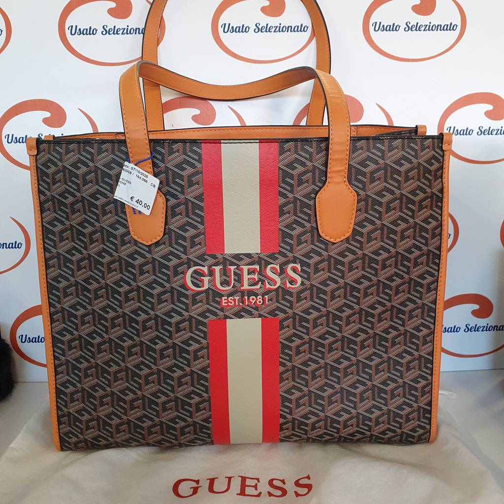 Borsa Cartella Guess Marrone/Arancione